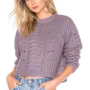ASTR the Label Georgia Cable Knit Sweater in Lilac Women’s Size L